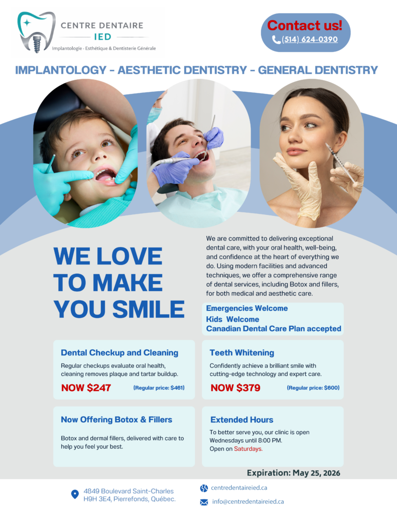 Consultation dentaire pour nouveaux patients à Pierrefonds