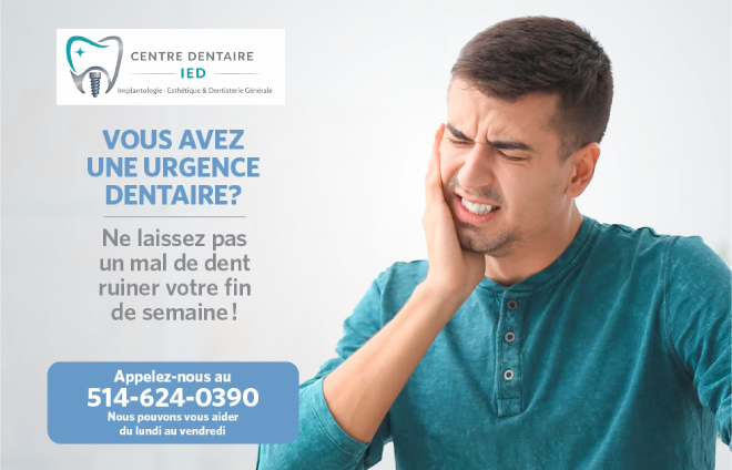 Service d’urgence dentaire au Centre dentaire IED