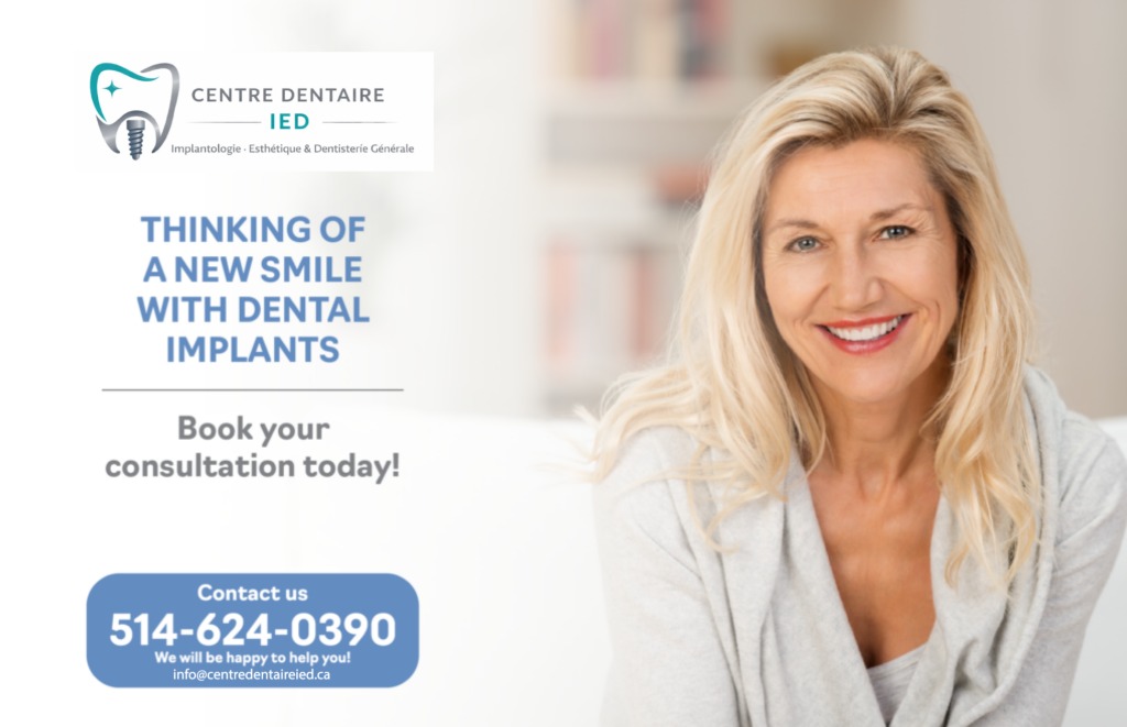 Centre Dentaire IED Implantologie Esthétique Dentisterie Générale Pierrefonds Montréal Quebec Dentistes